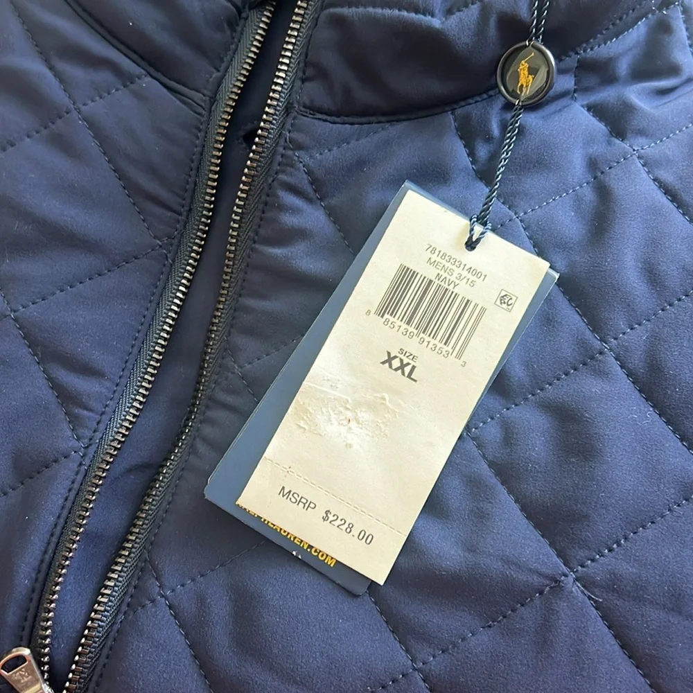 Polo‎ Ralph Lauren Golf Diamond Quilted 1/4 Zip Mockneck Pullover Jacket XXL